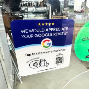 Alternative view of Google Review Plaque